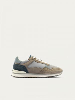 Hoff City Bristol Sneakers Herr Grå Khaki Vita | ERB7726RV